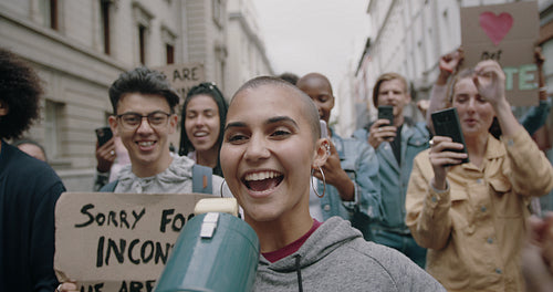 Youngsters protesting for their civil rights