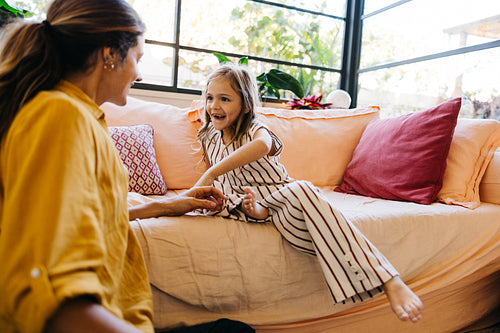 Family moment at home