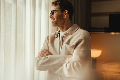 Professional man in modern Scandinavian office