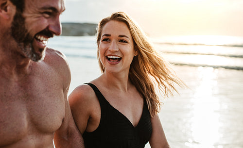 Couple on beach vacation