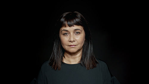 Smiling middle aged woman