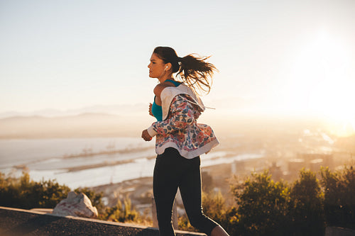 Fitness woman on morning run