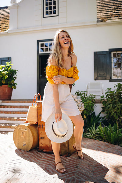 Feeling happy after a fun summer vacation