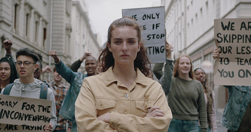 Global warming protest in the city