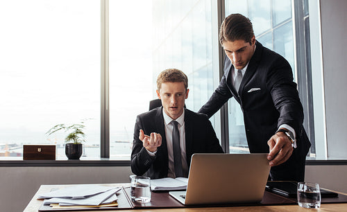 Corporate professionals creating a strategy