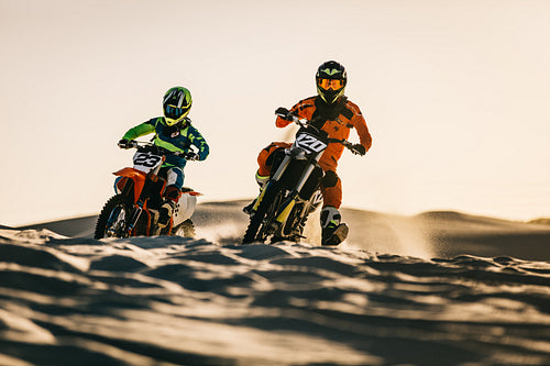 Off road race of motorbike