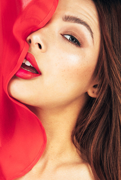 Close up of the face of a woman