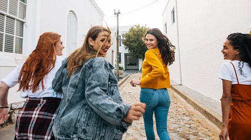 Friends enjoying on their holiday