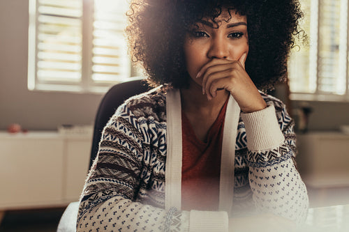 Pondering female designer thinking on creative ideas