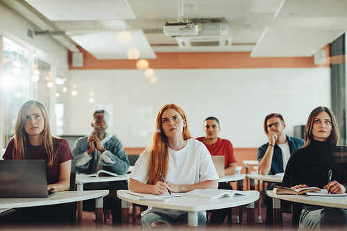 Students paying attention to the lecture