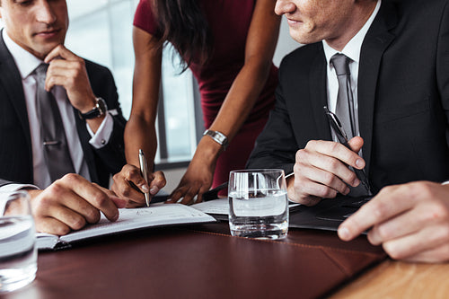 Businesspeople having a meeting in office