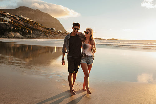 Couple enjoying a day at beach