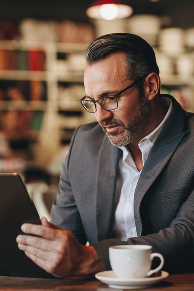 Businessman at a coffee shop