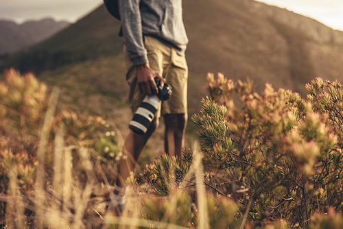 Hiker with camera