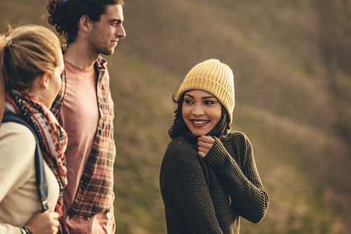 Friends on hiking trip