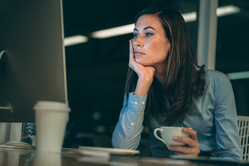 Portrait of a businesswoman working in office