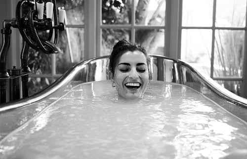 Enjoying a beauty bath