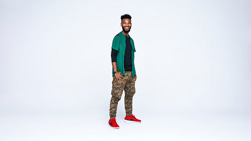 Smiling african man looking at camera