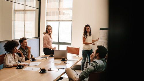 Business people discussing in meeting room at office