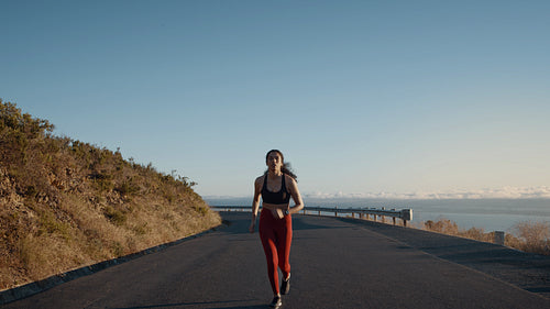 Young woman on a morning run