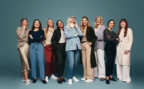 Girl laughter in the studio