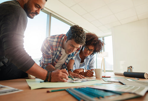 Young designers working together on a creative project