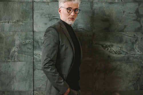 Confident mature businessman