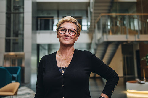 Successful senior businesswoman looking confident