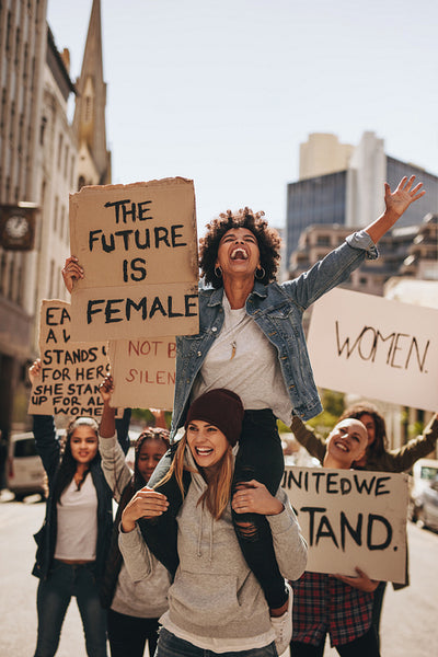 Group of women enjoying the protest
