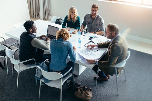 Group of business people in meeting at office