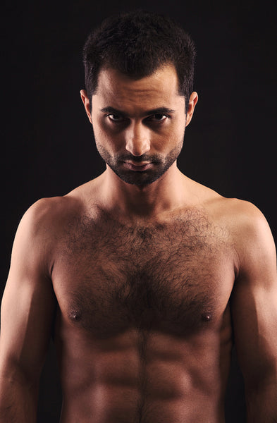 Shirtless Young Man with Ripped Body