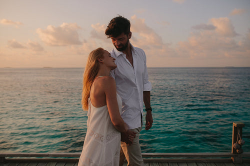 Romantic moments on a holiday