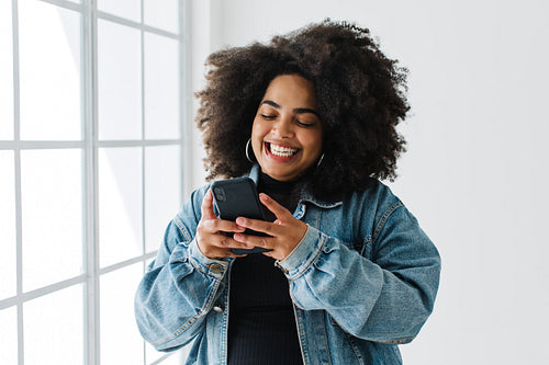 Beautiful woman using mobile phone