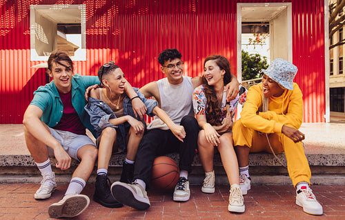 Having a good time with friends