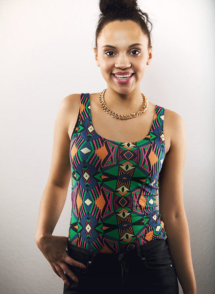 Beautiful female model posing in casuals