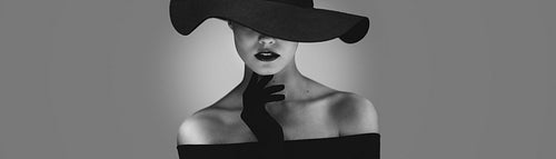 Elegant woman in retro look