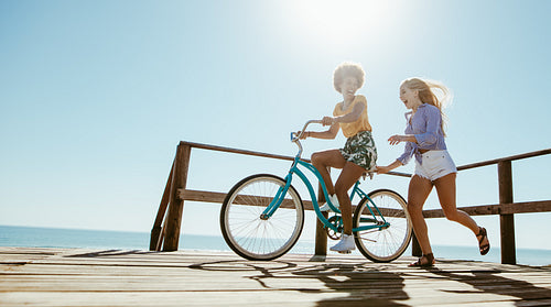 Friends enjoying their summer vacation