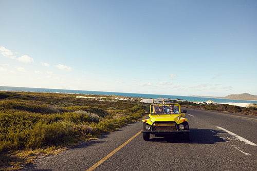 Excited couple going on holiday together