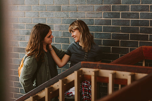 High school couple in love
