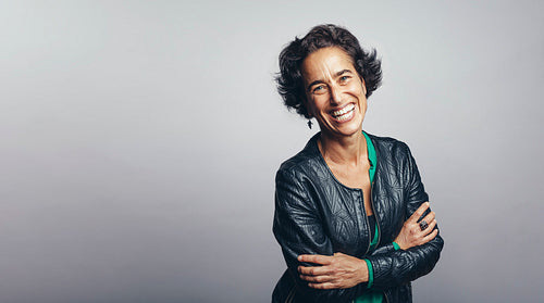 Portrait of smiling woman