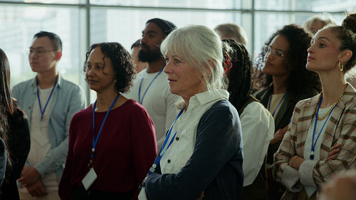 Attentive audience at a conference