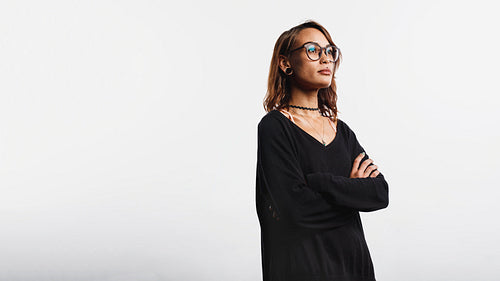 Portrait of woman in eyeglasses