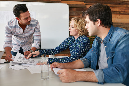 Creative team planning new business strategy