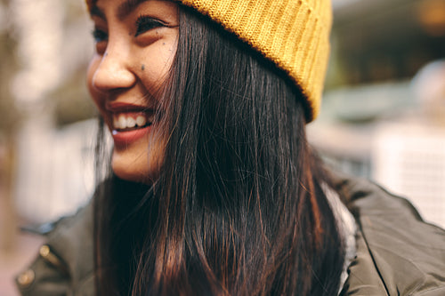 Portrait of a smiling asian woman