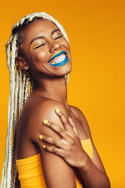 Close up of smiling african american woman