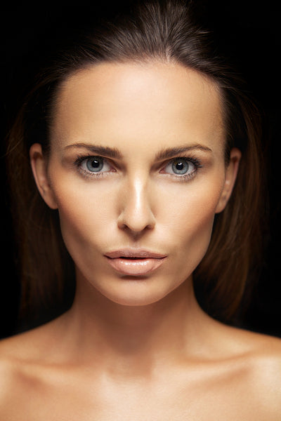 Attractive young model with glowing skin