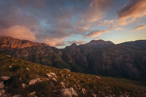 Dramatic sky over Jonkershoek nature reserve