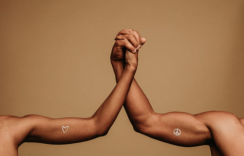 Two hands together showing unity