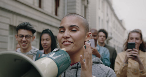 Social activists protesting for their rights