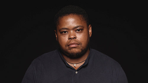 Close up of transgender african male